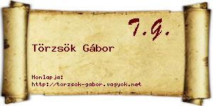 Törzsök Gábor névjegykártya